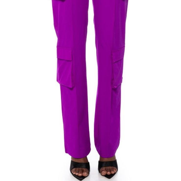 Elaine Violet: High Waist Cargo Slacks Large - Picture 6 of 7